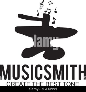 Music smith logo design vector template Stock Vector