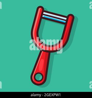 peeler kitchenware isolated cartoon vector illustration in flat style Stock Vector