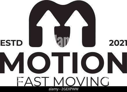 M letter motion logo design vector template Stock Vector