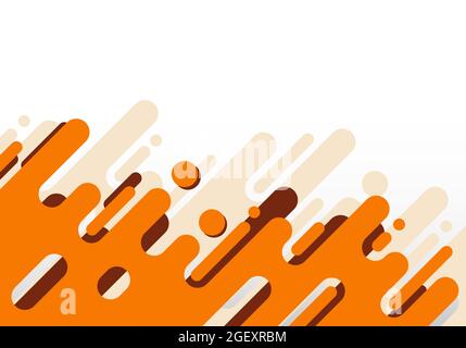 Abstract modern orange rounded diagonal lines geometric on white background. Vector illustration Stock Vector