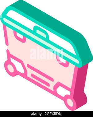 waste container isometric icon vector illustration Stock Vector