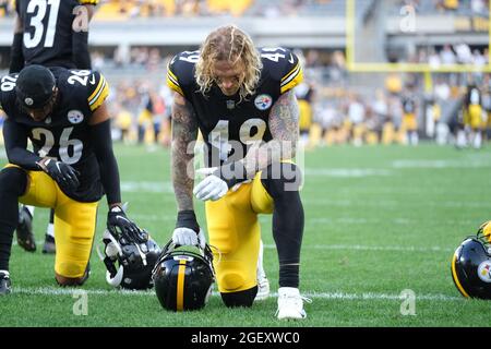 August 21st, 2021: Cassius Marsh #49 during the Pittsburgh Steelers vs  Detroit Lions game at Heinz Field in Pittsburgh, PA. Jason Pohuski/CSM  Stock Photo - Alamy