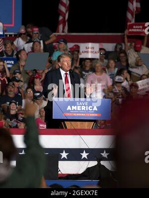 Cullman, Alabama, USA. 21st Aug, 2021. Former President Donald Trump ...