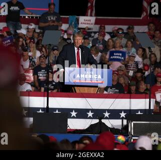Cullman, Alabama, USA. 21st Aug, 2021. Former President Donald Trump ...