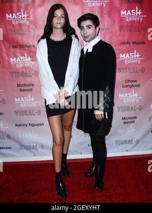 Los Angeles, United States. 21st Aug, 2021. LOS ANGELES, CALIFORNIA, USA - AUGUST 21: April Kosky and Daniel de Castellane arrive at the Visual-O Exhibition held at Mash Gallery on August 21, 2021 in Los Angeles, California, United States. (Photo by Xavier Collin/Image Press Agency/Sipa USA) Credit: Sipa USA/Alamy Live News Stock Photo