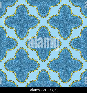 Mandala. Round Ornament seamless Pattern. Vintage colorful decorative background. Hand drawn background. Islam, Arabic, Indian, ottoman motifs Stock Vector