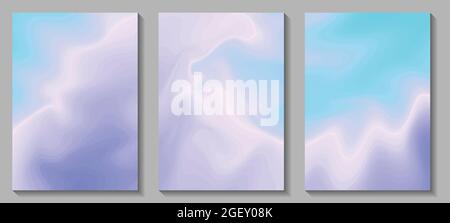 Fluid art. Modern artwork mesh gradient background. Mixture of colorful paint splash liquid. Abstract holographic texture, gradient waves. Vector Stock Vector