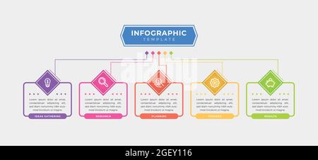 Colorful infographic template Stock Vector