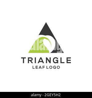 simple triangle geometric leaf logo vector Stock Vector Image & Art - Alamy