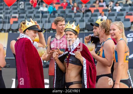Siegerehrung nationales Tournier,  KING of the COURT, Hamburg, Rotherbaum, 22.08.2021 Stock Photo