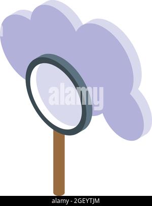 Data cloud icon isometric vector. Service server. System network Stock Vector