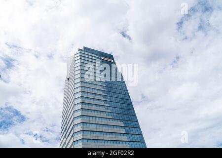 View of Universal Entertainment headquarters in Tokyo. Stock Photo