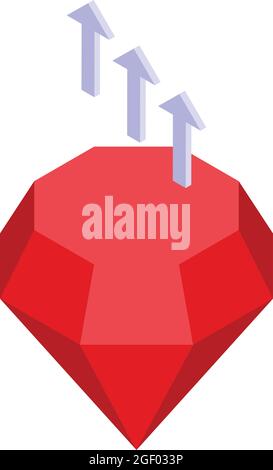 Ruby award icon isometric vector. Trophy diamond. Jewel gem Stock Vector