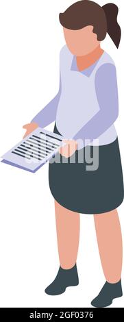 Bank worker icon isometric vector. Finance manager. Office service Stock Vector