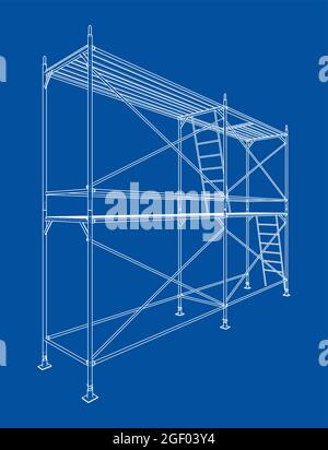 Prefabricated scaffolding. Vector Stock Vector