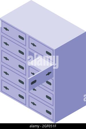 Secure locker storage icon isometric vector. Room closet. Safe security Stock Vector