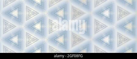 Abstract silver and light grey textured triangles pattern. Geometric ornament for design, poster, banner, packaging design, wrapping paper, wallpaper, background. Vector illustration. Stock Vector