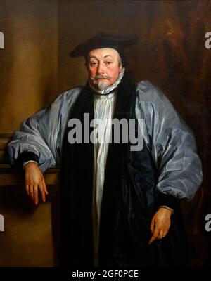 William Laud (1573-1645), portrait by Sir Anthony Van Dyck, oil on canvas, c. 1635-37. Laud was Archbishop of Canterbury under King Charles I, accused of treason and executed in 1645. Stock Photo