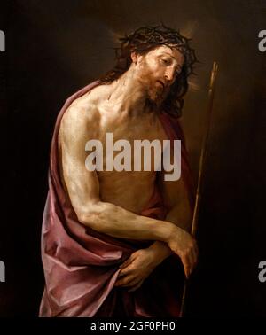 The Man of Sorrows by Guido Reni (1575-1642), oil on canvas, c. 1639 Stock Photo