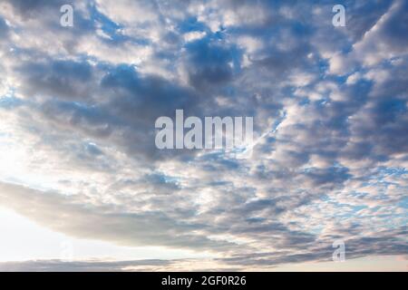 Altocumulus clouds sky with multiple layers Stock Photo