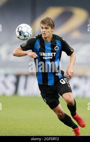 Club's Charles De Ketelaere pictured in action during a soccer match between Club Brugge KV and Beerschot VA, Sunday 22 August 2021 in Brugge, on day Stock Photo