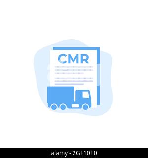 CMR Transport document, vector icon Stock Vector