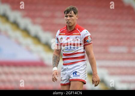 Keanan Brand (24) of Leigh Centurions in action during the game Stock Photo