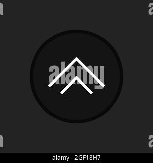 Swipe Up. Small Two Chevron Up Arrows Icon. Minimalistic UI for Social Media. Vector illustration Stock Vector