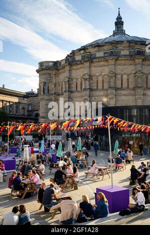 EDINBURGH FRINGE FESTIVAL, UNDERBELLY, BRISTO SQUARE AND GEORGE SQUARE Stock Photo