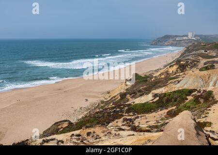 view of Porto Novo beach in Torres Vedras Portugal. Stock Photo