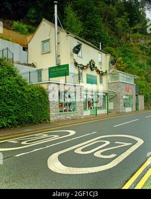 August 2021 - Cheddar Gorge and shops Stock Photo