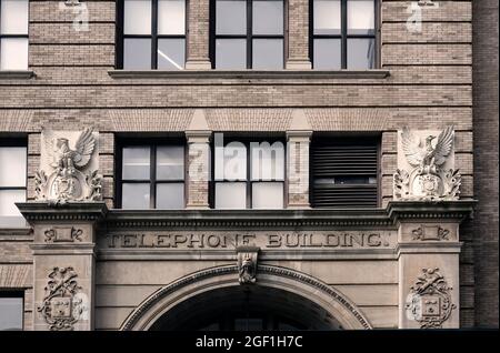 Telephone building in downtown Brooklyn NYC Stock Photo