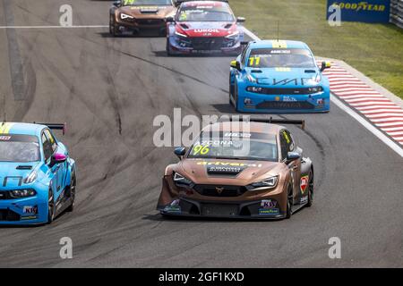 96 Azcona Mikel (spa), Zengo Motorsport, Cupra Leon Competicion TCR, action during the 2021 FIA WTCR Race of Hungary, 4th round of the 2021 FIA World Touring Car Cup, Hungaroring, from August 20 to 22, 2021 in Budapest - Photo Gregory Lenormand / DPPI Stock Photo