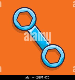 nut removing tool isolated cartoon vector illustration in flat style Stock Vector
