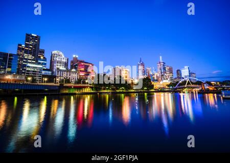 Nice cityscape in Melbourne city  Australia Stock Photo