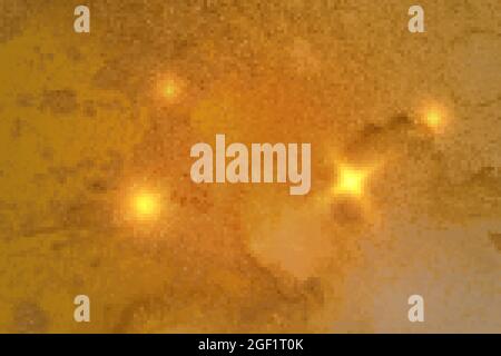 Modern yellow and gold background with paint splash and golden glitter Stock Vector