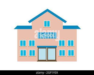 High school building vector illustration Stock Vector