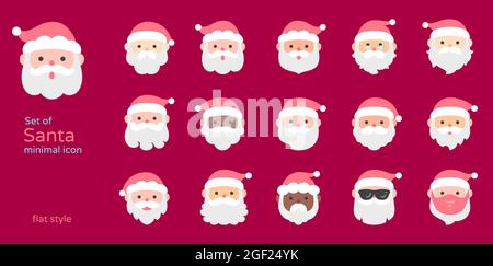 Santa claus flat design icon vector illustration. Stock Vector