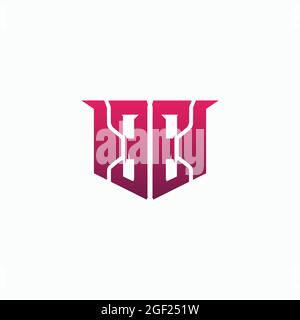EE logo design, EE letter design with unique style. HH logo for games, esports, Technology, Digital, Community or Business. e-sport letter logo design Stock Vector