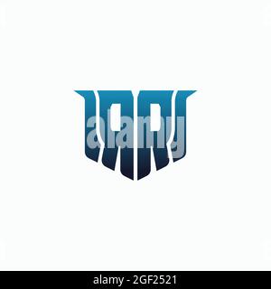 letter RR in a unique shape. Game logo design template, hobby, esport identity.. e-sport letter logo design concept template Stock Vector