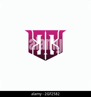 Mirror the letter GG capital. Initial logo template and illustrations. e-sport letter GG logo design concept template Stock Vector