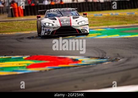 95 Hartshorne John (gbr), Hancock Ollie (gbr), Gunn Ross (gbr), TF Sport, Aston Martin Vantage GTE, action during the 24 Hours of Le Mans 2021, 4th round of the 2021 FIA World Endurance Championship, FIA WEC, on the Circuit de la Sarthe, from August 21 to 22, 2021 in Le Mans, France - Photo Joao Filipe / DPPI Stock Photo