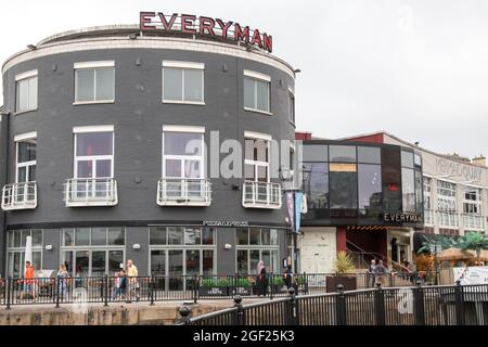 Everyman cinema Mermaid Quay Cardiff Bay South Wales UK 2021