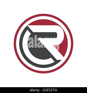 Initial letter RC shaped round for your best business symbol. Vector illustration EPS.8 EPS.10 Stock Vector