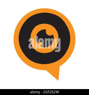Simple eyeball design for your business icon symbol. Vector illustration EPS.8 EPS.10 Stock Vector