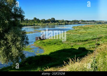River Loire at Chaumon, a commune in the Loir-et-Cher department in France Stock Photo