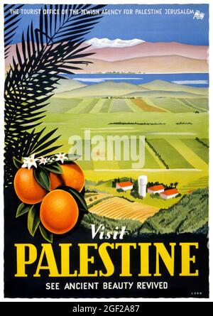 Bible Visit Palestine Vintage  Travel Poster Various Sizes 