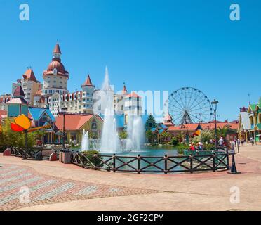 Sochi, Russia - June 1 , 2021: Sochi theme park with attractions. Stock Photo