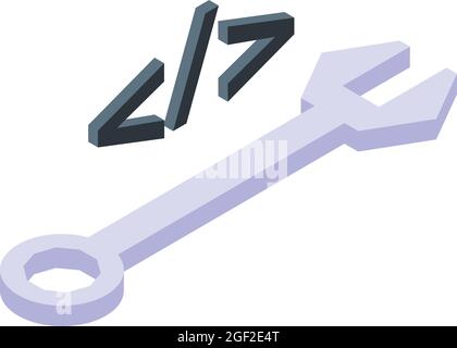 Key code icon isometric vector. Enter password. Lock pin Stock Vector