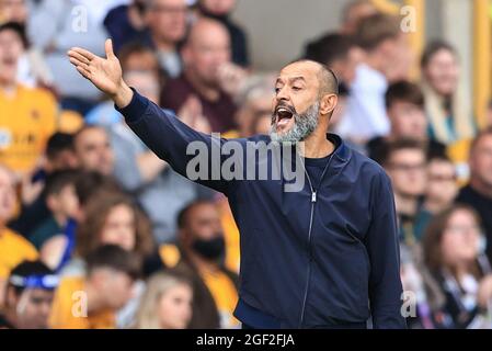 Bournemouth, UK. 22nd Aug, 2021. Nuno manager of Tottenham Hotspur reacts in Bournemouth, United Kingdom on 8/22/2021. (Photo by Mark Cosgrove/News Images/Sipa USA) Credit: Sipa USA/Alamy Live News Stock Photo